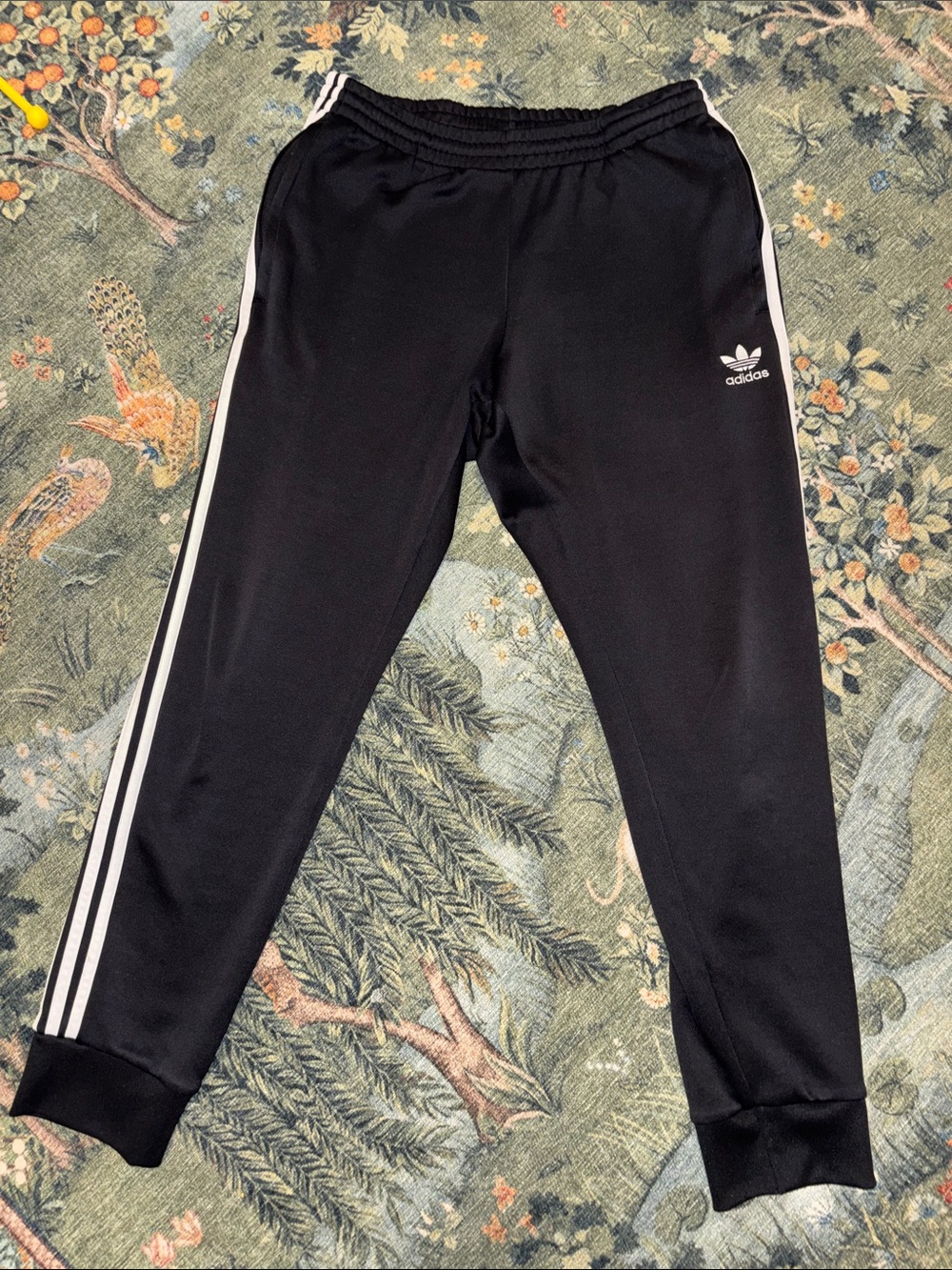 adidas Black Joggers with White Three-Stripe Detail